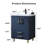24" Modern Navy Blue Freestanding Single Bathroom Vanity with Ceramic Sink Top & Gold Hardware