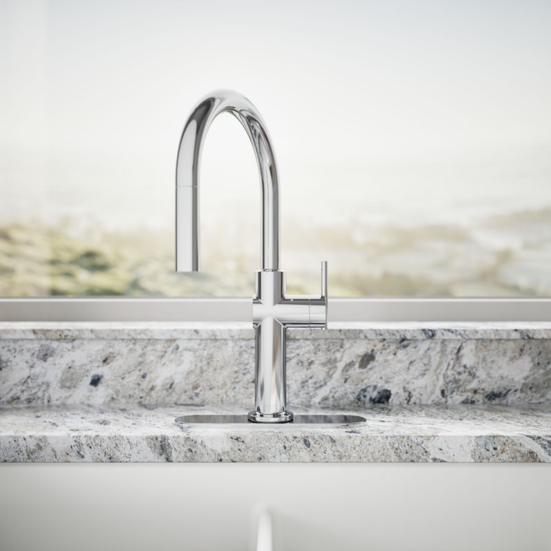 Crue Touchless Pull-Down Kitchen Sink Faucet with Three-Function Sprayhead, Polished Chrome