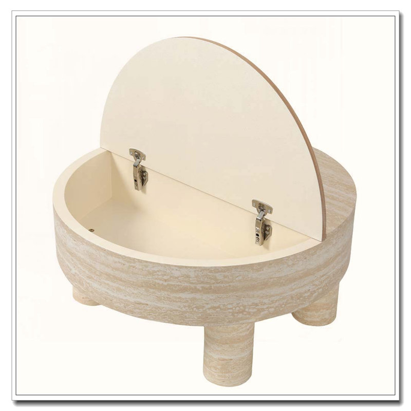Table basse à plateau relevable, Rond