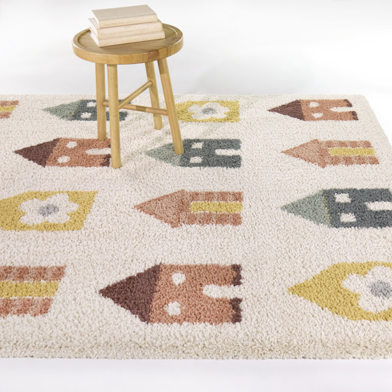 Tapis multicolore Ville Ville, Rectangle 3 pi 11 po x 5 pi 7 po