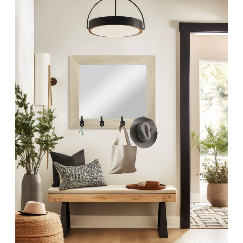 Miroir Tecopa, Beige clair / acier