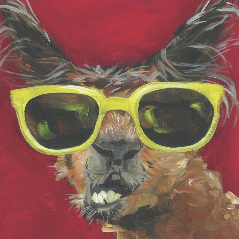 «Dapper Animal IV», peinture sur toile, H 12 po x l 12 po