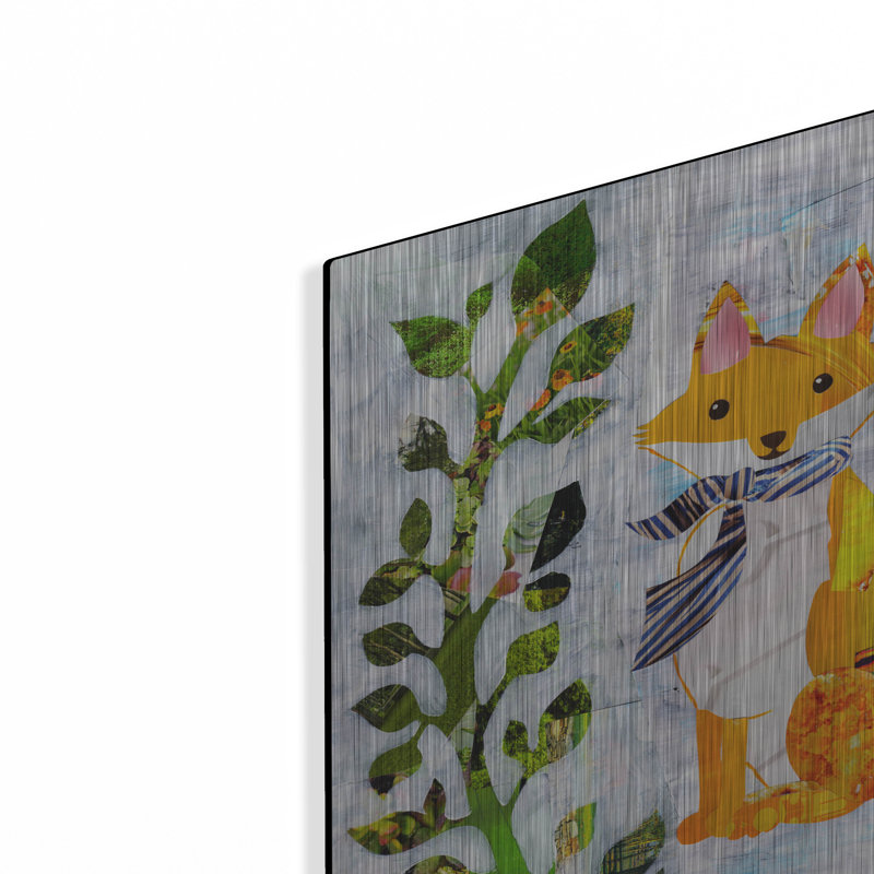 «Fox» par Artpoptart sur métal, H 12 po x l 16 po