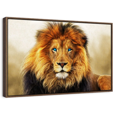 Lion aux yeux bleus