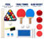 Table de jeu GOMYHOME 3 en 1 de 122 cm (48 po) : billard, hockey sur table et ping-pong, brun/bleu