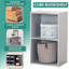 2 Tier Bookcase Cube Wooden Bookshelf-1992883462