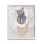 Chaton gris endormi, estampe numérique encadrée par Ziwei Li-98909365-98909368