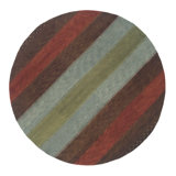 Desert Gabbeh Wool Striped Area Rug in Brown