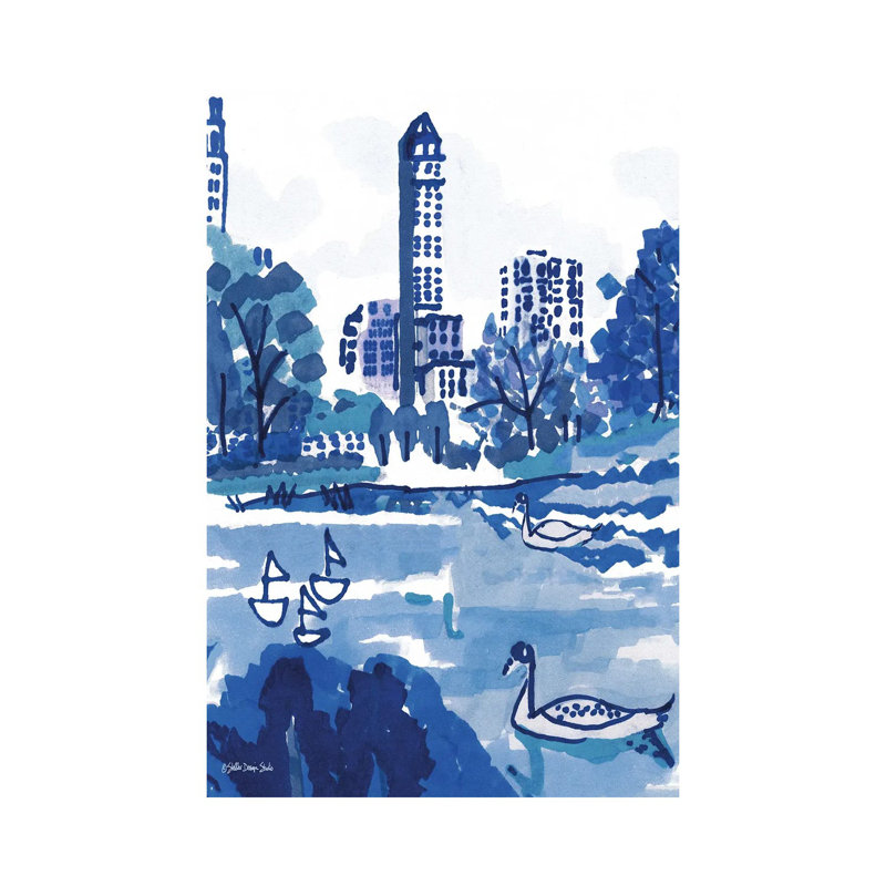 City Pond by Stellar Design Studio - Gallery-Wrapped Canvas Giclée on Canvas, 66.04 cm H x 45.72 cm W x 1.91 cm D, Canvas
