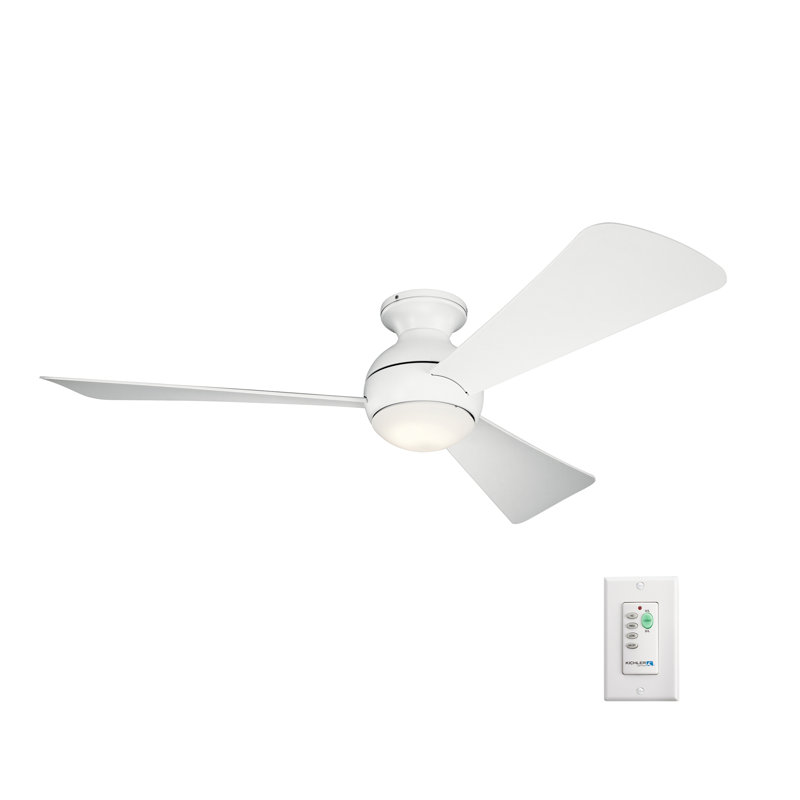 Sola 54" Matte White LED Ceiling Fan, Matte White, 54"