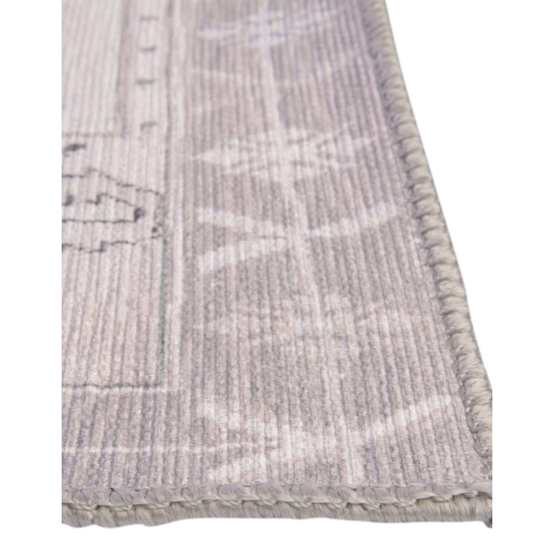 Tapis blanc chenille tissé à la machine, Rectangle de 5 pi x 8 pi