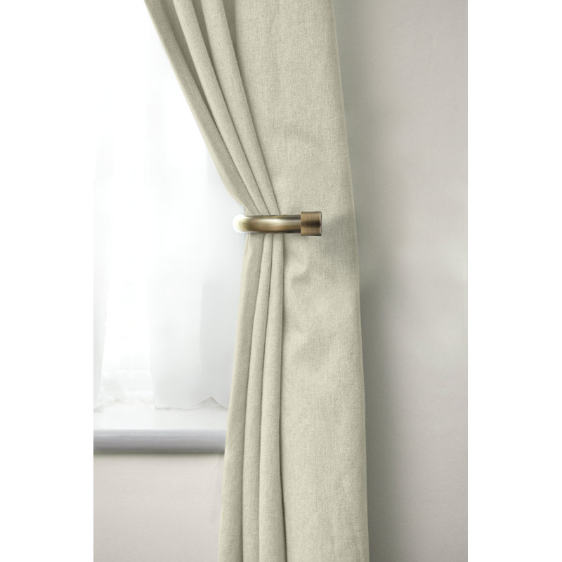 Full Stop Chrome Stainless Steel 20cm Curtain Holdback, Antique Brass