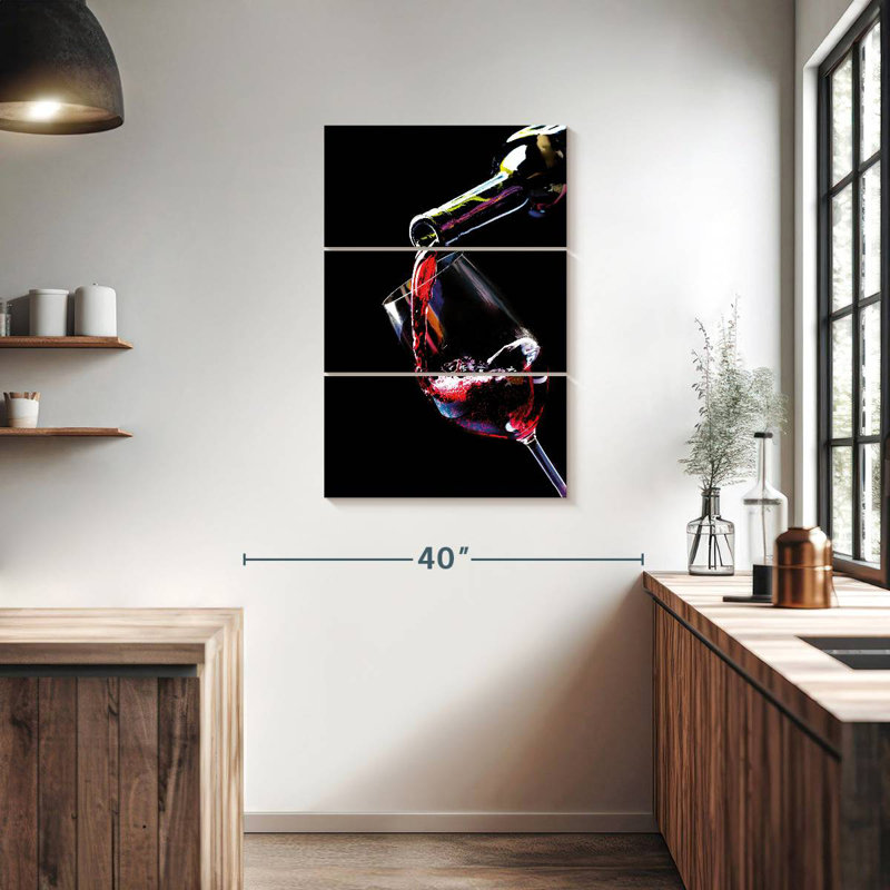 Yarlin Red Wine Stream, 38" H x 24" W