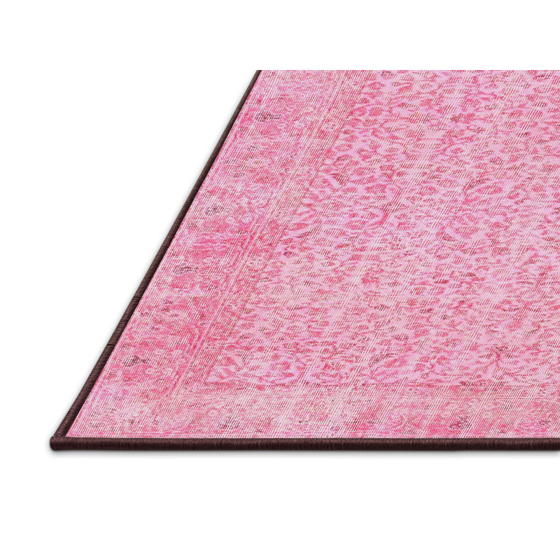 Tapis contemporain rose, Rectangle 8 pi x 12 pi