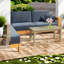 Tables de patio durables, Hdpe 35,8 pouces à lattes moderne brun extérieur
