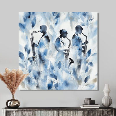 «Jazz Musisans In The Park - Music Jazz Wall Art Living Room»