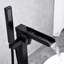 Robinet de baignoire noir mat avec robinet de cascade et douchette amovible - Accessoire de corrosion