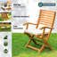 Percy Solid Wood Patio Dining Chairs with Cushions