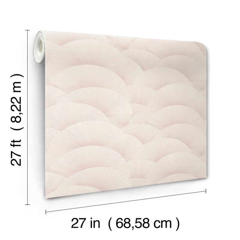 Papier peint coquille du matin, Rose