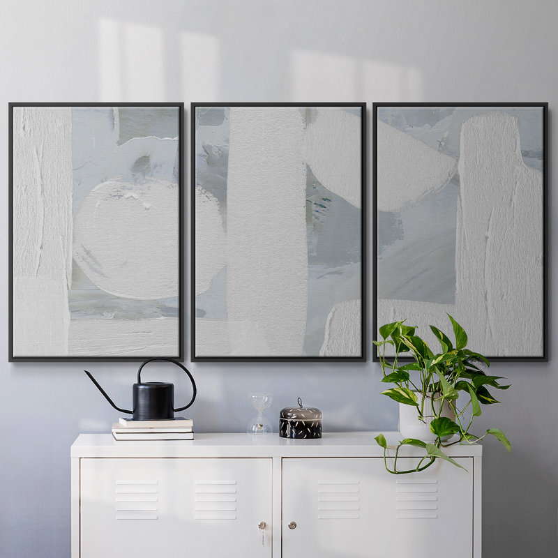 Saltwater Tide IV - Toile encadrée multi-pièces, Noir, H 40 po x l 78 po x P 2 po