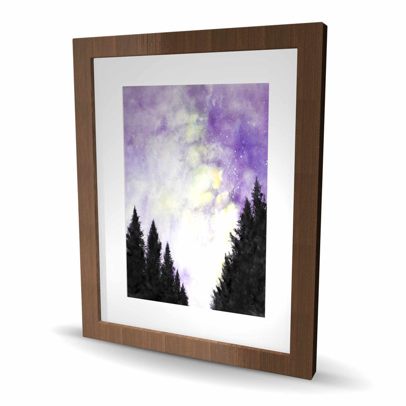 Mauve ciel étoilé - reproduction encadrée mat pour la décoration intérieure