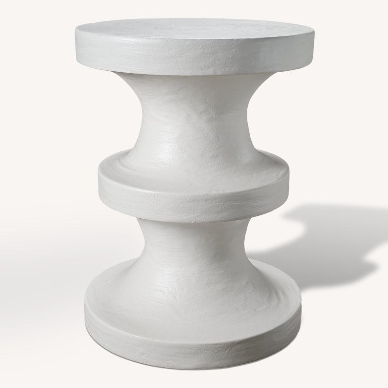 Spiral Occasional Table hand-moulded in Lime Plaster