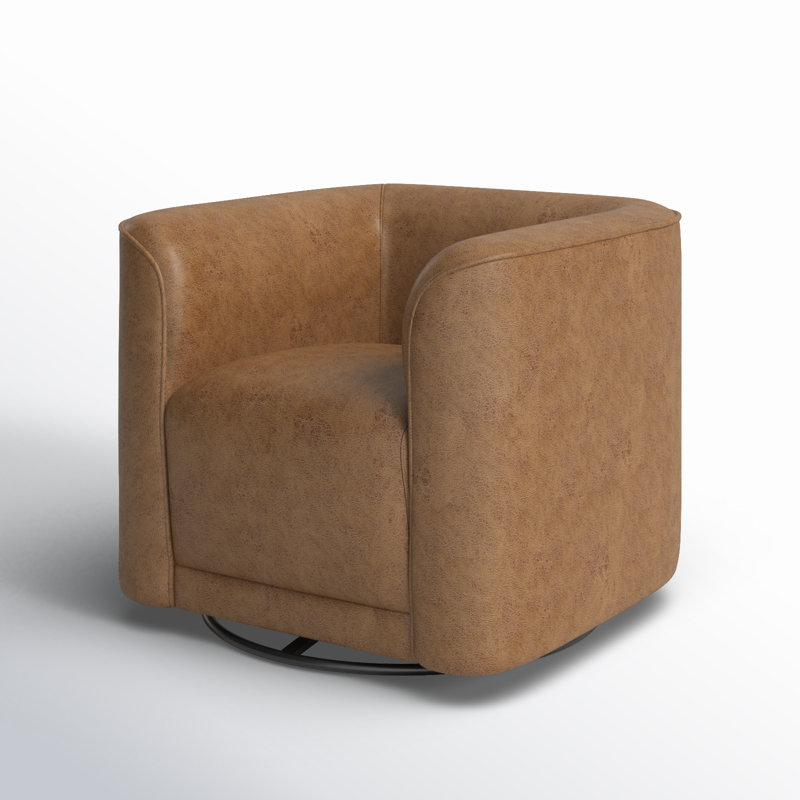 Cordoba Upholstered Swivel Barrel Chair - Modern Style