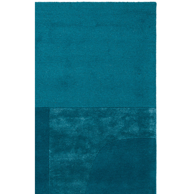 Rosten Hand Tufted Wool, Viscose, Cotton Geometric Rug, Rectangle 4' x 6'