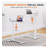Overbed Bedside Sofa Table with Hidden Wheels Adjustable Height for Bedroom Desk-74109652