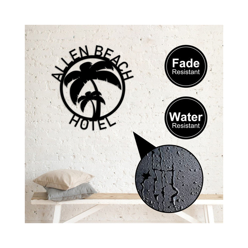 Enseigne de monogramme personnalisée Beach House