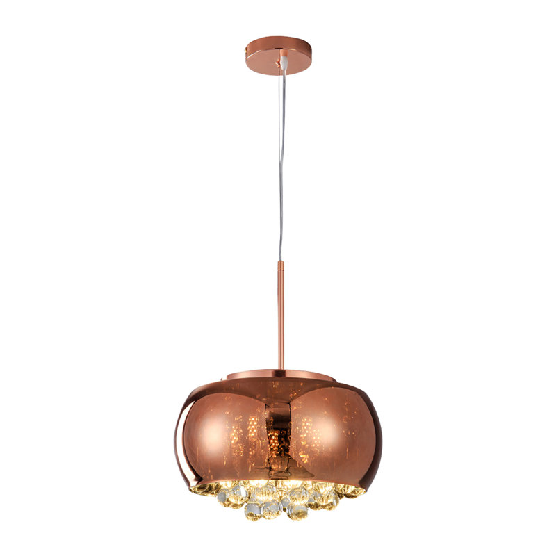 Volta 5 - Light Drum Pendant, Copper, Bronze