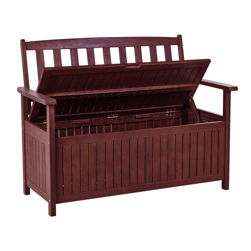 Esperance Solid Wood Acacia Outdoor Bench, Red, Mahogany Brown