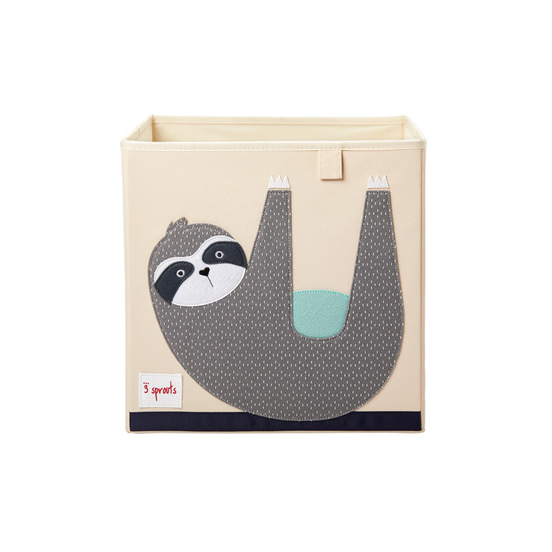 3 Sprouts - Toy Storage Cube for Baby and Kids - Sloth
