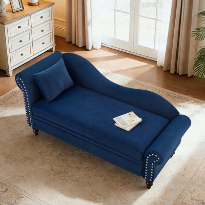 Chaise longue élégante en velours avec rangement, design ergonomique et confort luxueux pour les intérieurs modernes