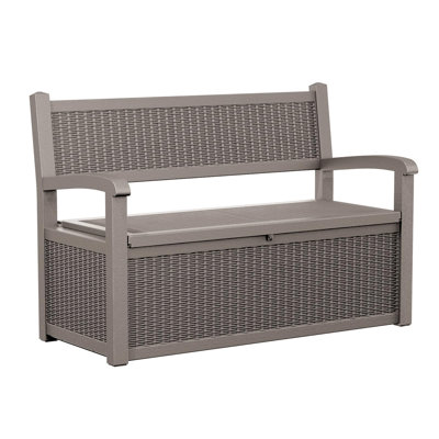  80 Gallon Outdoor Storage Bench Deck Box, Waterproof Lockable Storage Furniture for Patio, Garden, Porch, Tools & Cushions