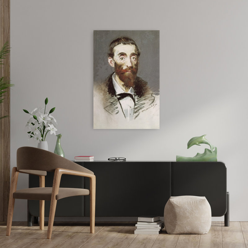 Portrait impressionniste contemporain abstrait d'Ernest Cabaner - Reproduction d'art mural, H 36 po x l 24 po