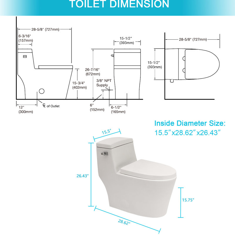 Toilette en céramique une pièce en blanc - faible taux d'absorption d'eau, chasse d'eau Tornado, siège à fermeture en douceur, grande durabilité avec chasse d'eau, blanc, fermeture, construction