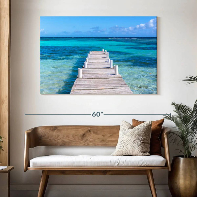 Gillard, Playa Larga, Porto Rico, océan, H 32 po x l 48 po