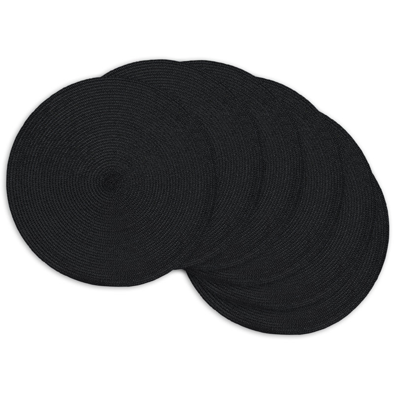 Ensemble de napperons 6 pièces Mcquiston, Noir