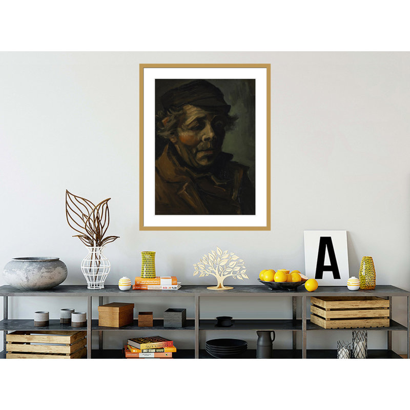 Tête de paysan avec chapeau par Vincent Van Gogh, H 41,5 po x l 32,6 po