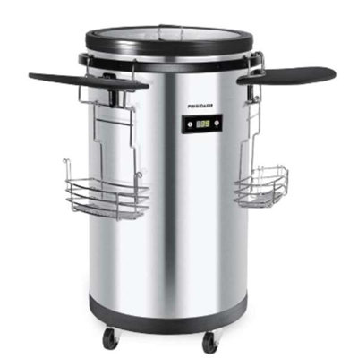 Frigidaire Stainless Steel Party Cooler, Electric, Portable, 85-Cans