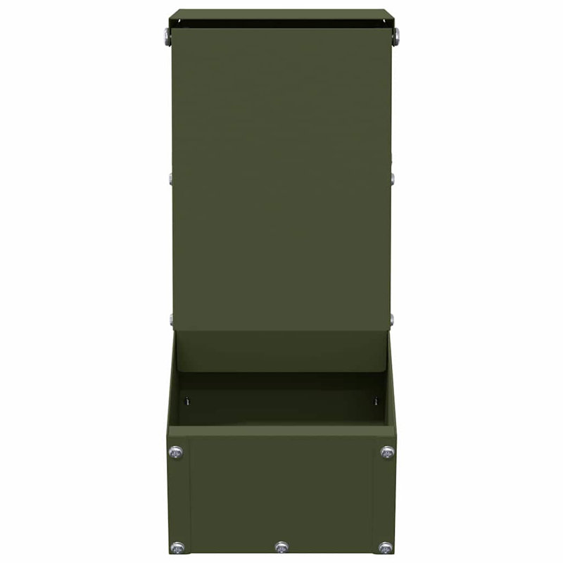 Small Animal Feeder, Olive Green, 28.5cm H x 12.5cm W x 26cm D