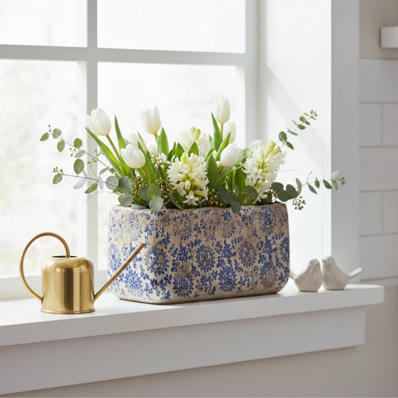 Tuscan Ceramic Rectangle Planter