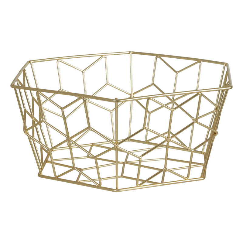 17 Stories Decorative Basket, Gold