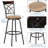 Bumpy Swivel Upholstered Adjustable Height Counter Stool with Metal Frame-381289882