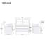 Canapé modulaire en osier avec repose-pieds et coussins 4 pièces U-style-670630966