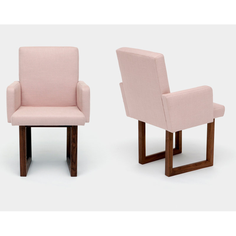 C2 W 17.5'' H Dining Chair, Blush Linen Blend