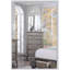 Commode 5 tiroirs Luxury Classic avec finition argent antique / champagne, beaucoup de rangement pour l'élégance et l'organisation de la chambre à coucher