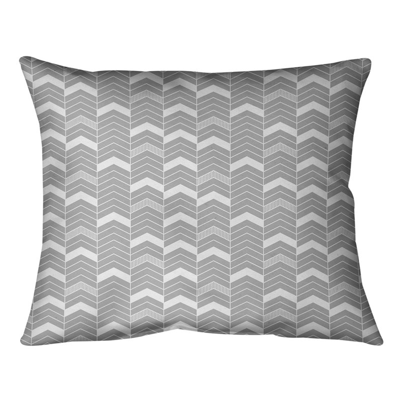 Coussin Rhonda, Duvet / Plumes, H 10 po x l 14 po, Gris