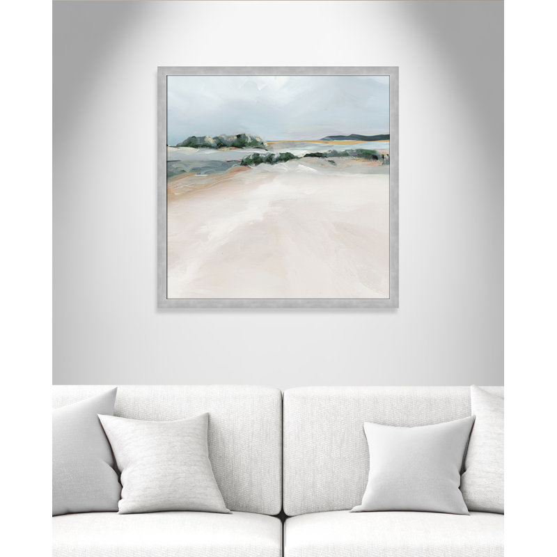 Sentier chatoyant - Peinture sur papier encadrée, H 33 po x l 33 po x P 1,12 po, Cadre argenté mat